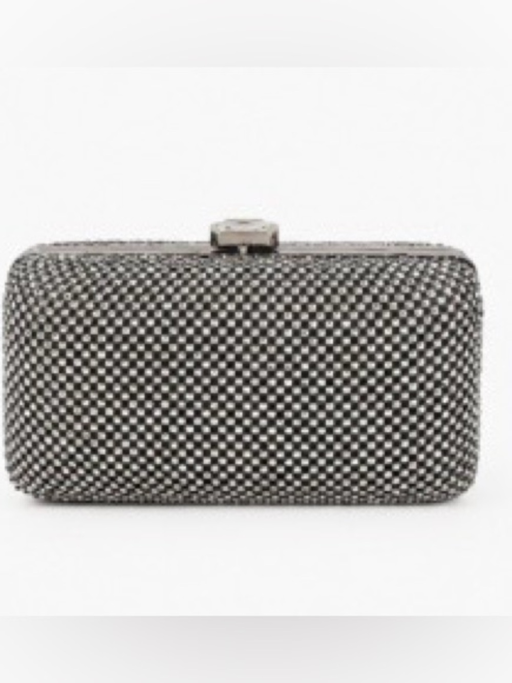 EUC Elegant Sondra Roberts black&Silver Jeweled small(6.5x4) evening clutch - Picture 4 of 7